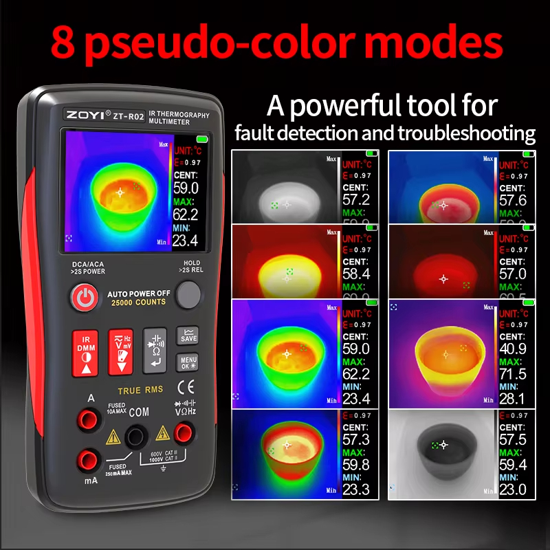 Nf 521 Thermal Imaging Camera - ZOYI R02 مقياس حراري متكامل: دقة