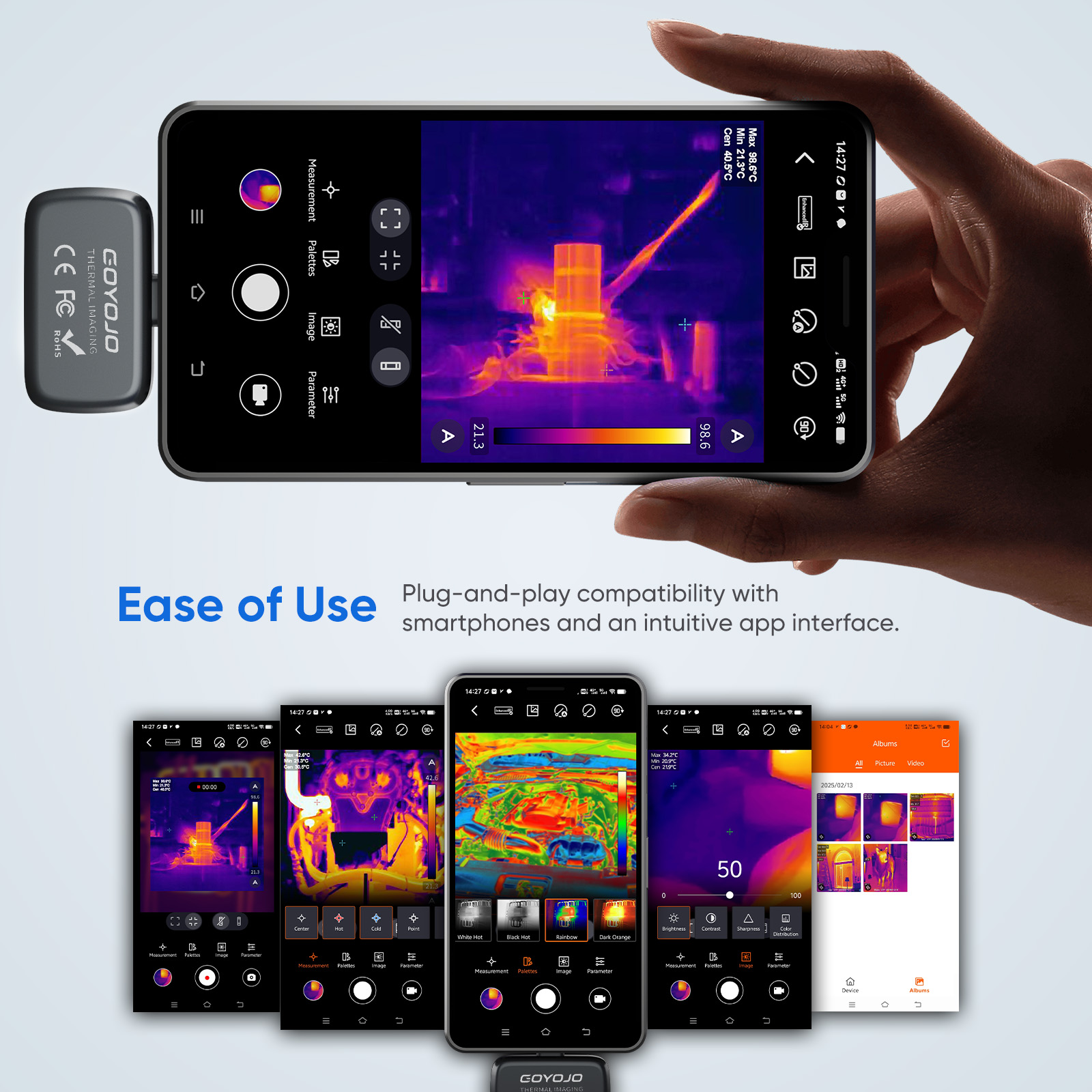 كاميرا حرارية GOYOJO للآيفون/أ - مراجعة Thermal Imaging Camera 256X192 وسعره