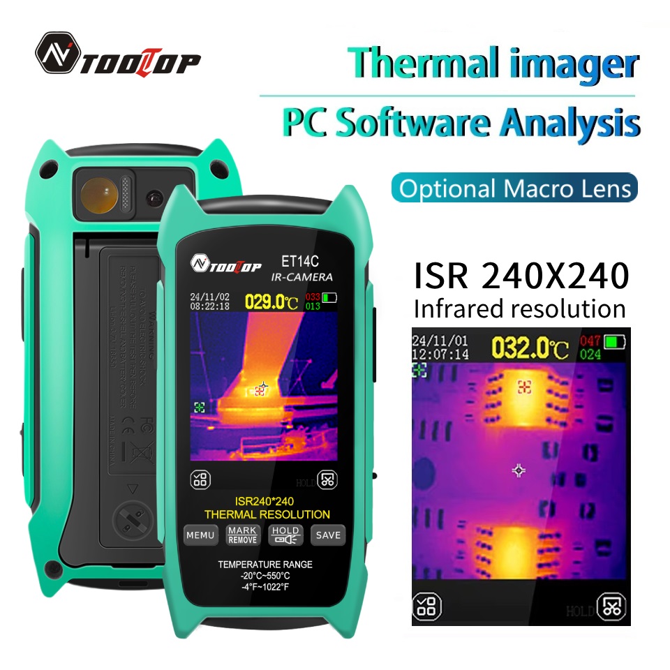TOOLTOP ET14C 2.8 بوصة التصوير - مراجعة Nf 521 Thermal Imaging Camera وسعره