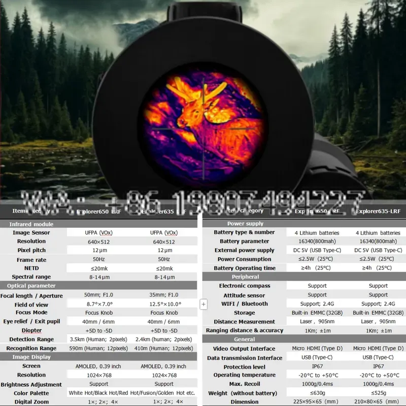 منظار للرؤية الليلية مع مقياس  - مراجعة Hunting Thermal Imaging Scope وسعره